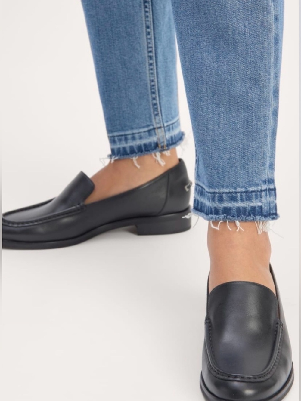 Everlane The Modern Classic Black Leather Slip-On Loafers 7.5